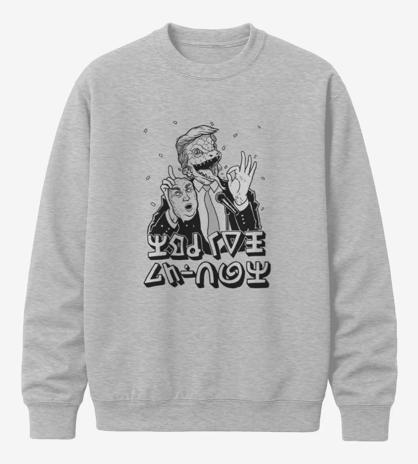 Poleron polo Gris Melange de Trump Reptiliano