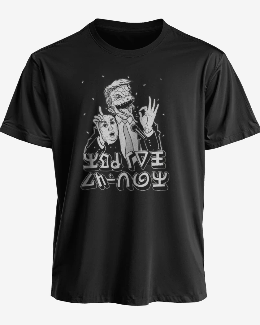 Polera premium Negro de Trump Reptiliano