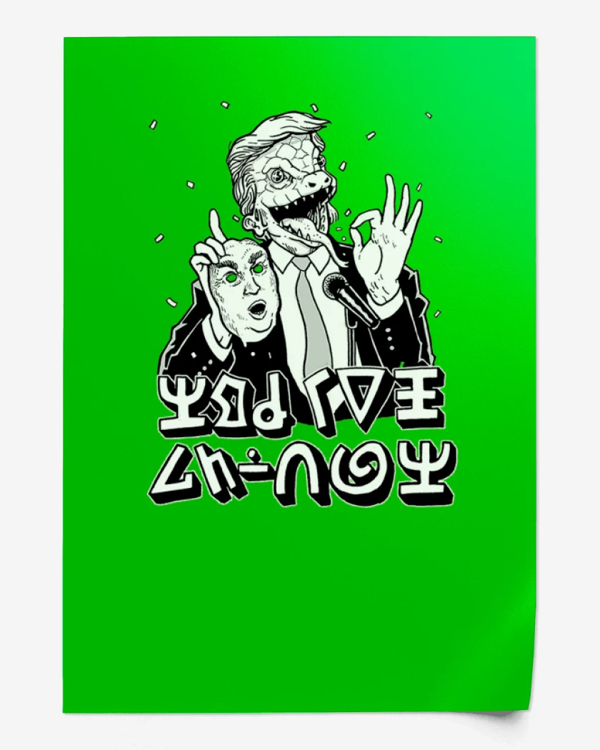 Print Verde jade de Trump Reptiliano