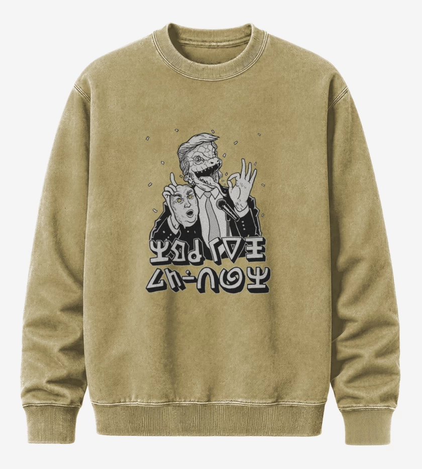 Poleron Polo Acid Wash Beige de Trump Reptiliano