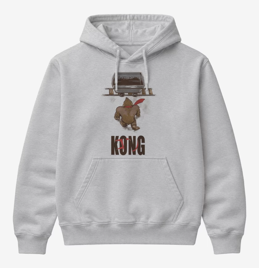 Poleron Canguro básico Gris Melange de Kong akira