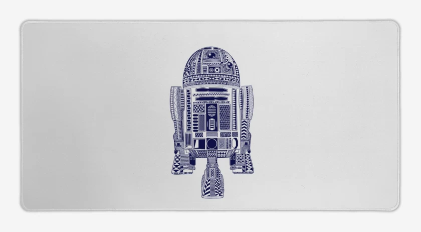 Mouse pad Gamer Blanco de R2-D2