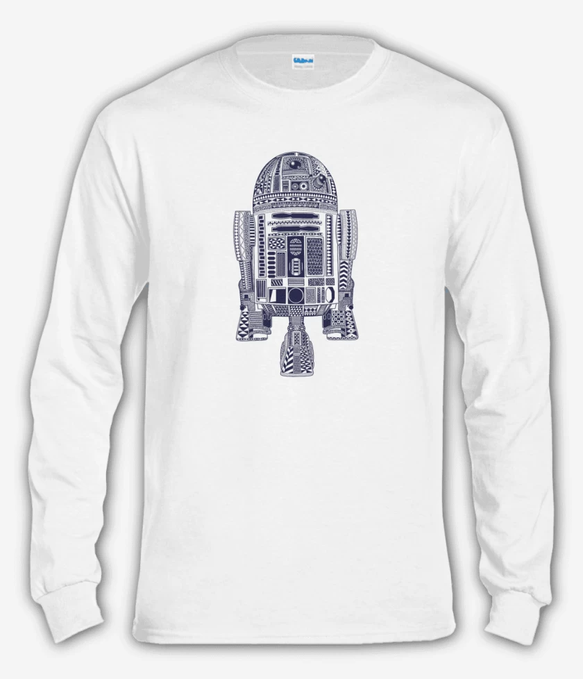 Polera manga larga Blanco de R2-D2
