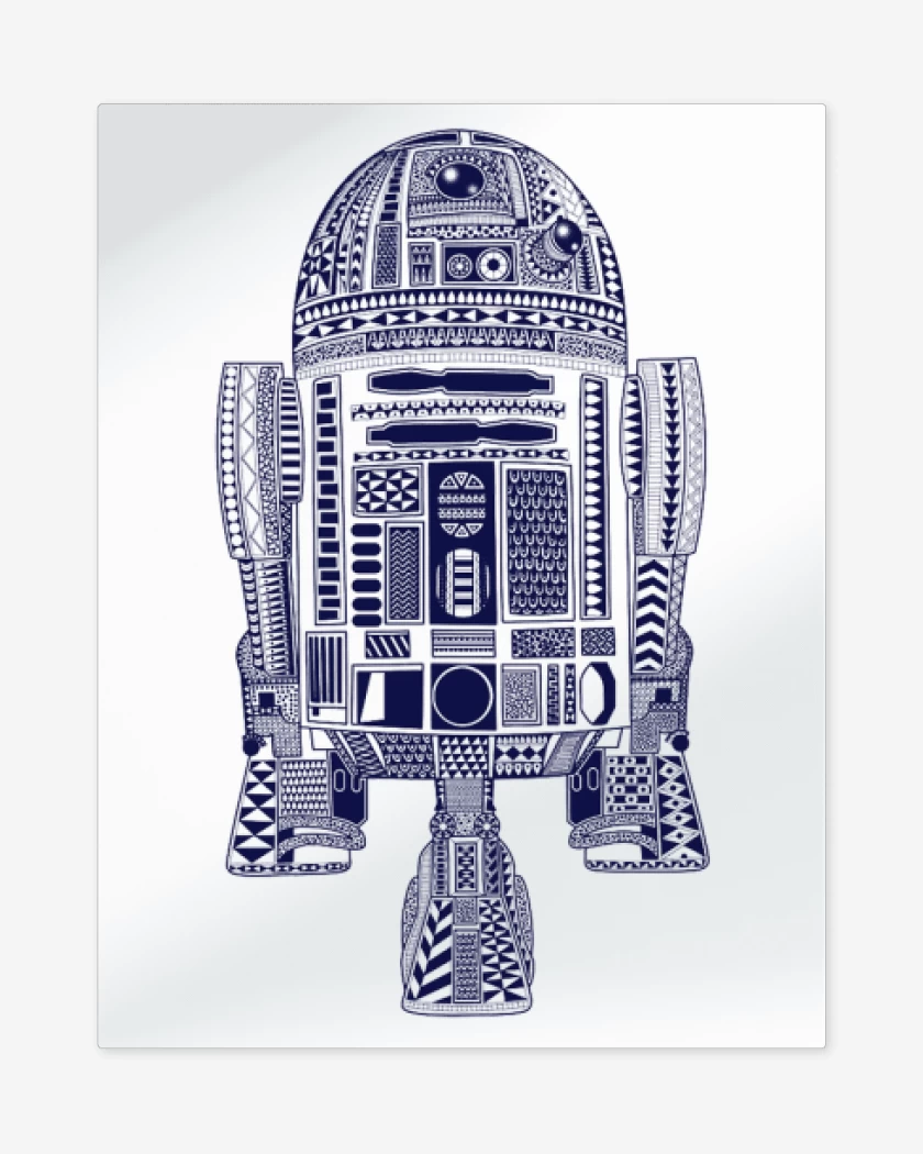 Print metalico Blanco de R2-D2