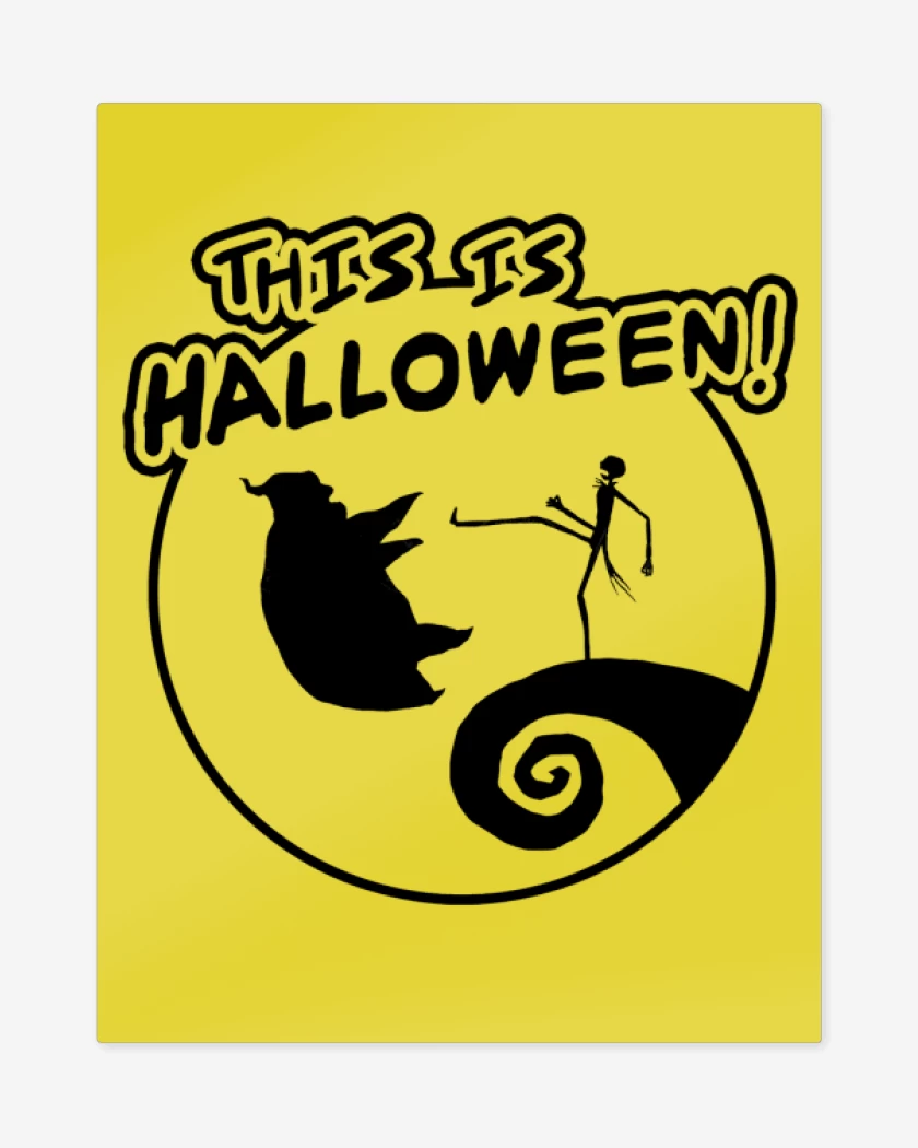 Print metalico Amarillo de This is halloween