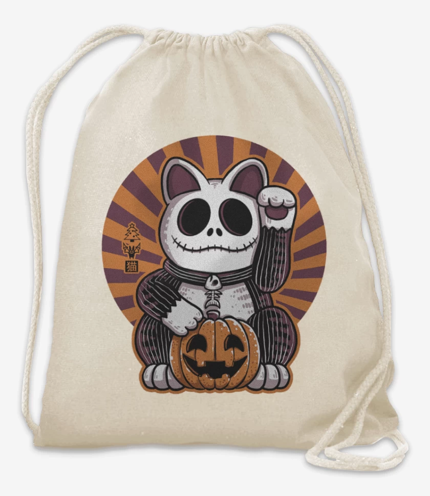 Mochila Blanco de Cat halloween 