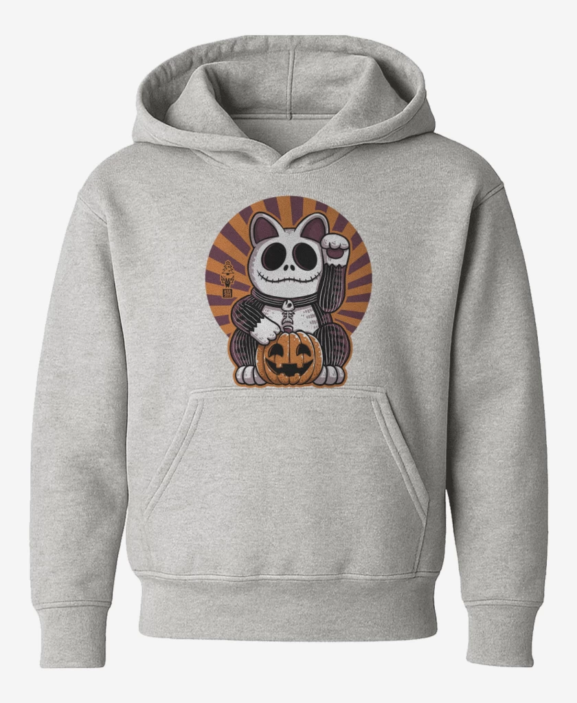 Poleron de niño Gris Melange de Cat halloween 