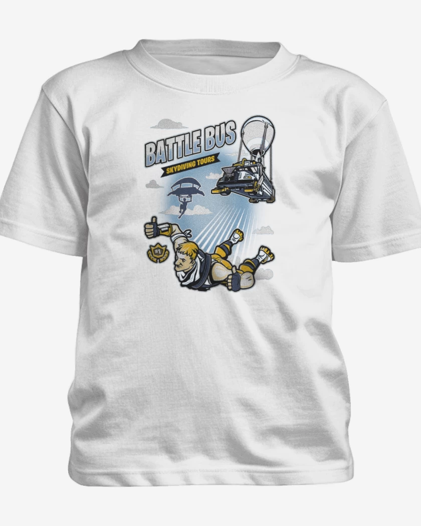 Polera de niño Battle bus fornite