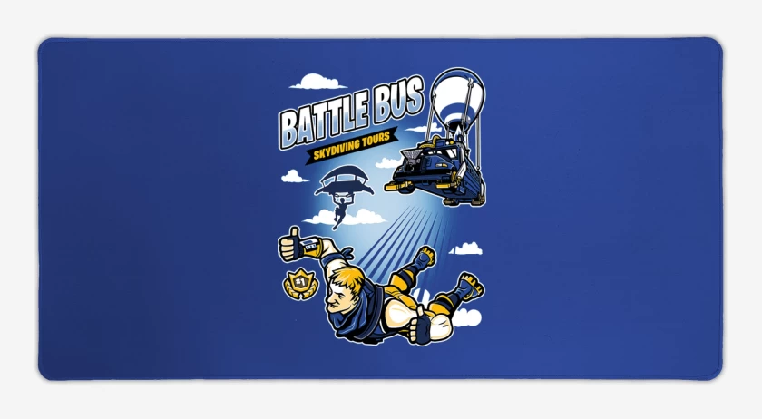 Mouse pad Gamer Azul Rey de Battle bus fornite