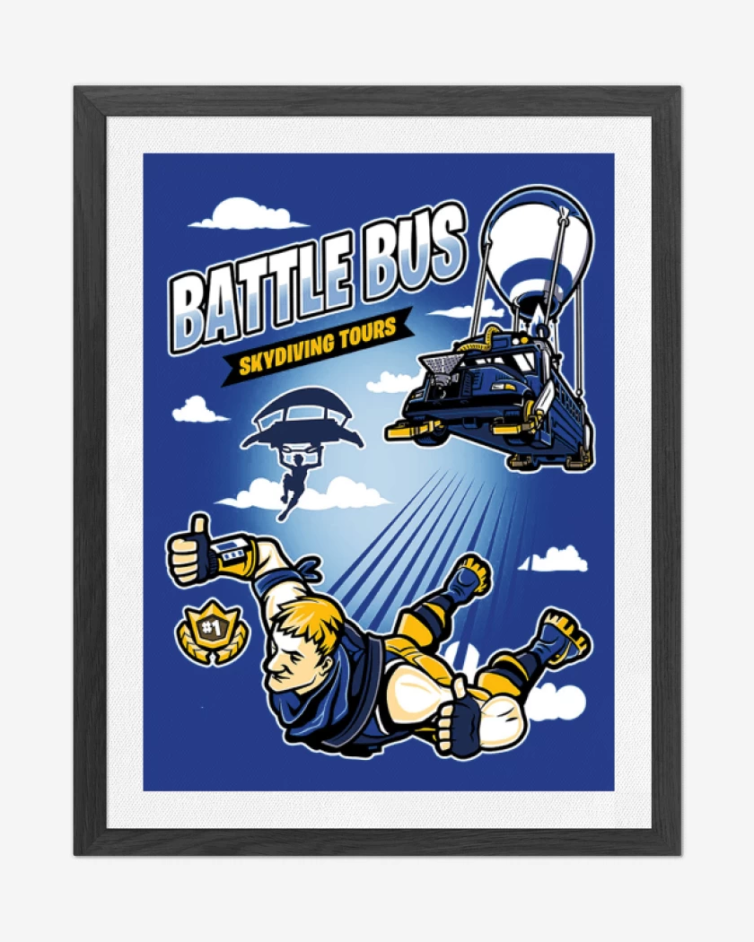 Cuadro decorativo Battle bus fornite