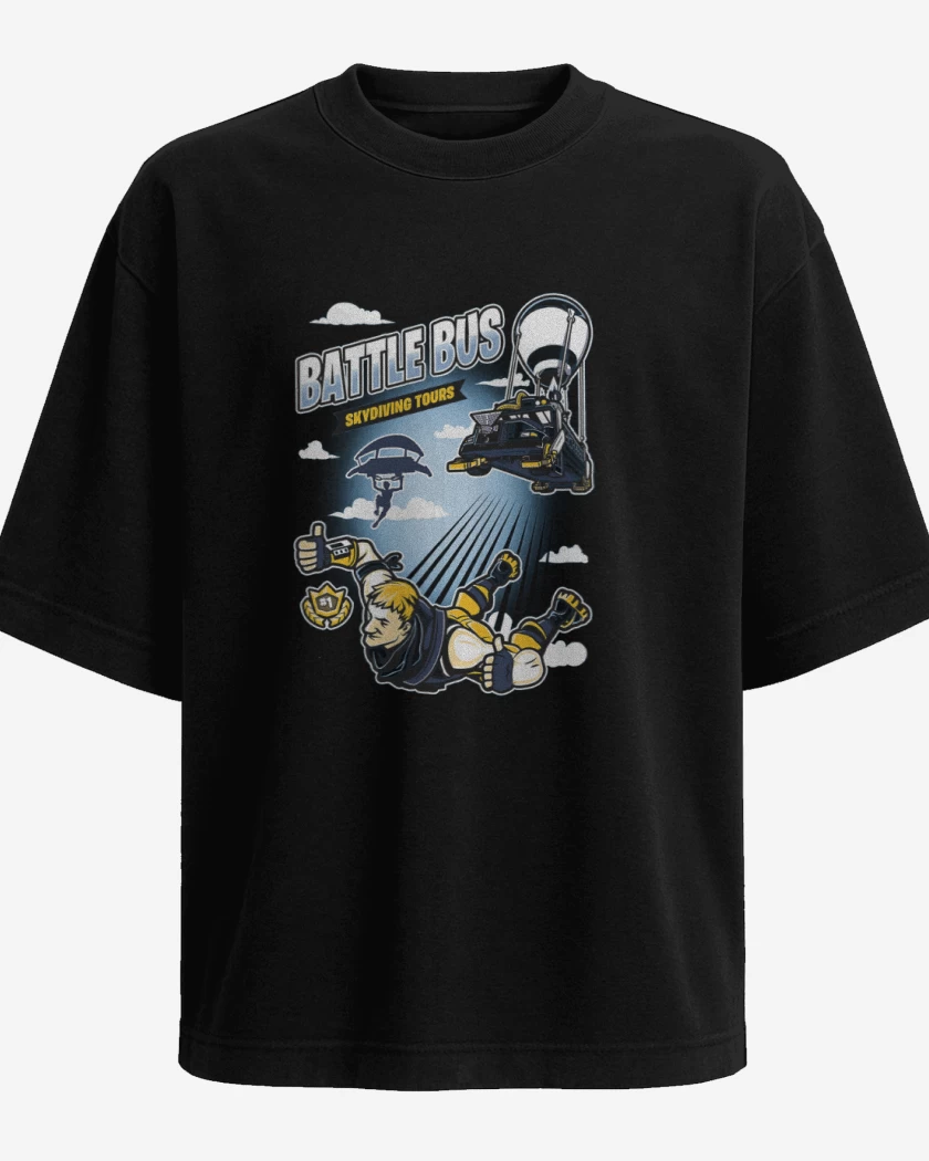 Polera Oversize Battle bus fornite