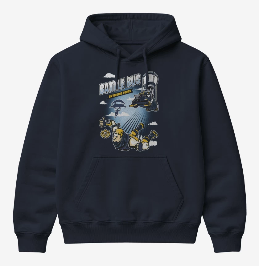 Poleron Canguro básico Battle bus fornite
