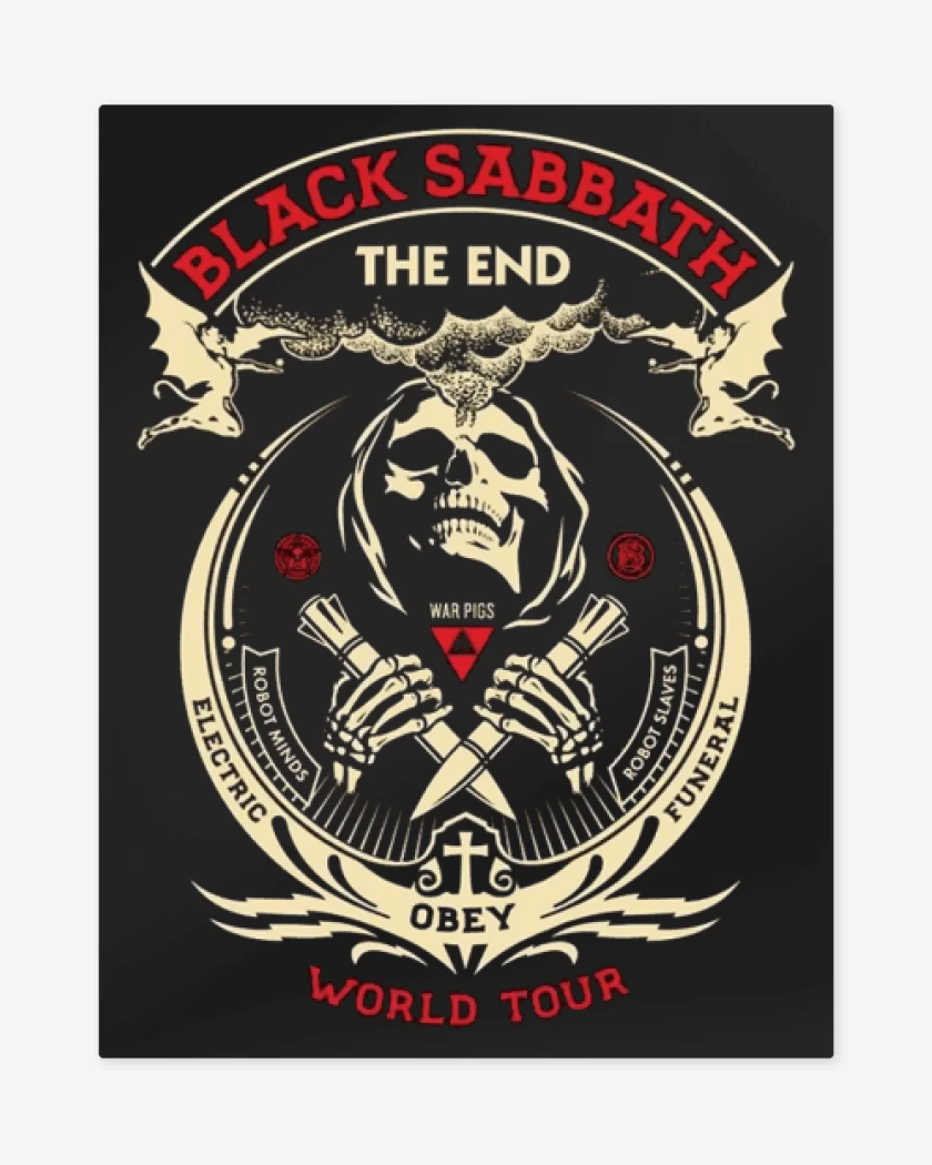 Print metalico Negro de Black Sabbath 5