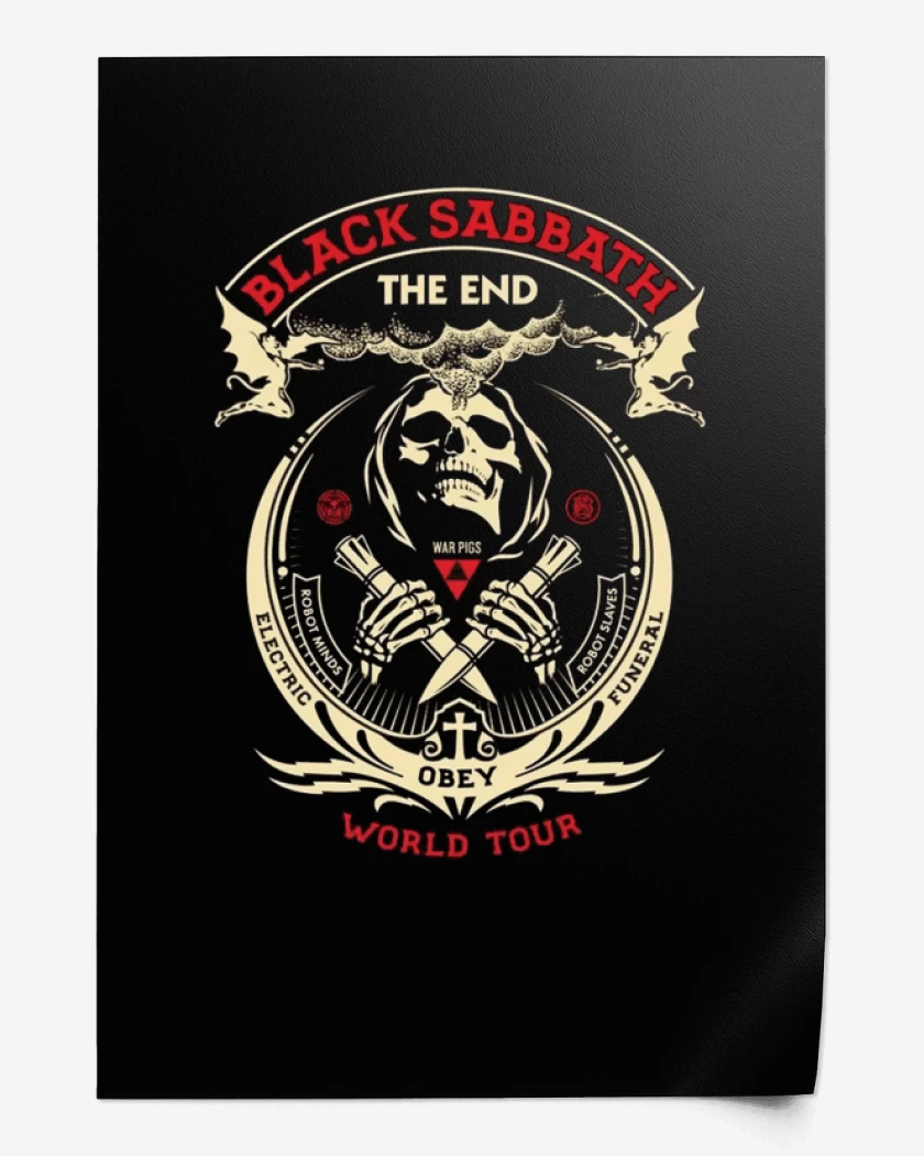 Print Negro de Black Sabbath 5