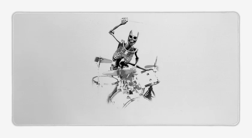 Mouse pad Gamer esqueleto drummer 