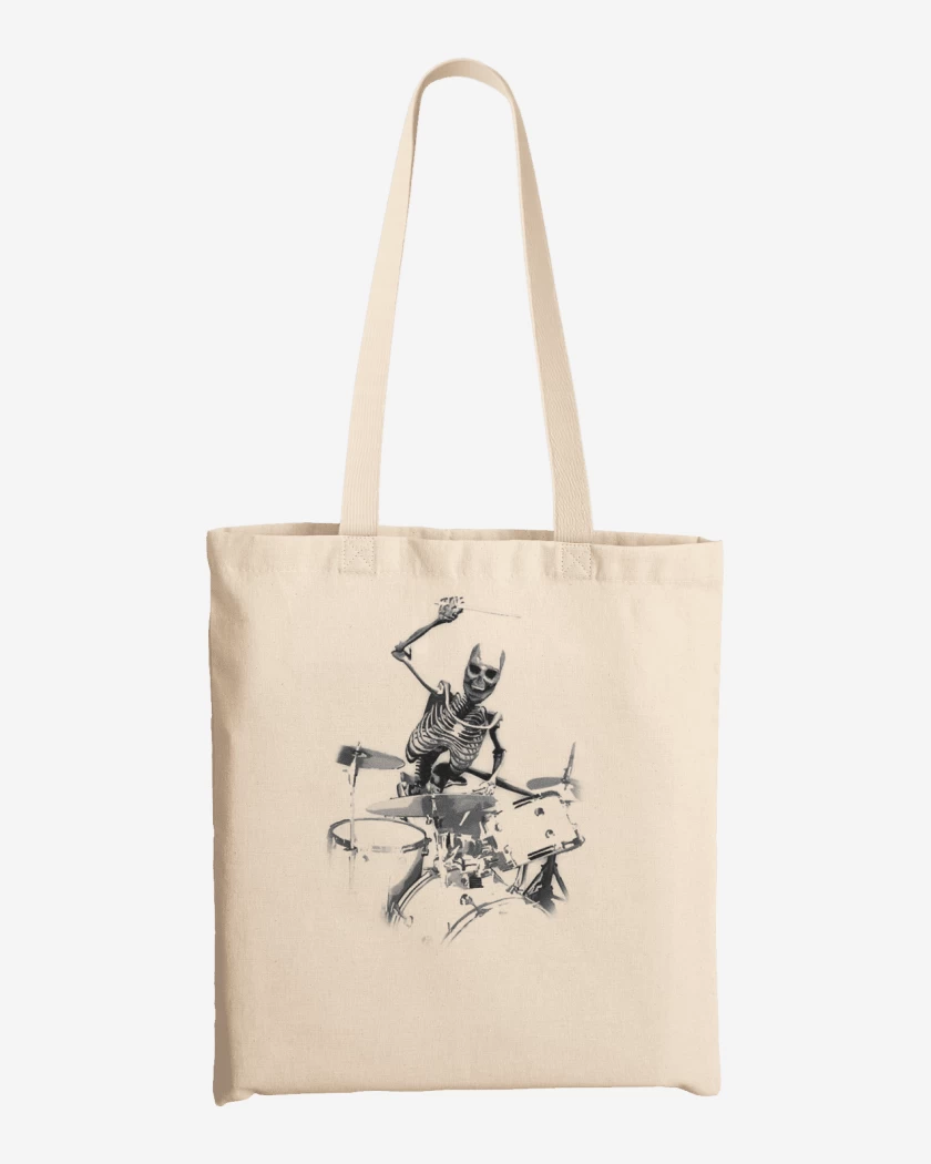 Totebag esqueleto drummer 