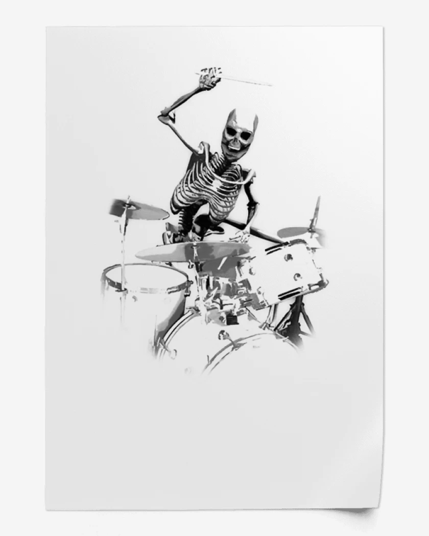 Print esqueleto drummer 