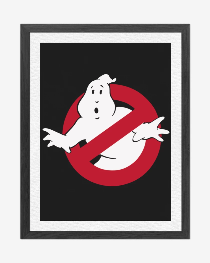 Cuadro decorativo Negro de Ghostbusters - Logo