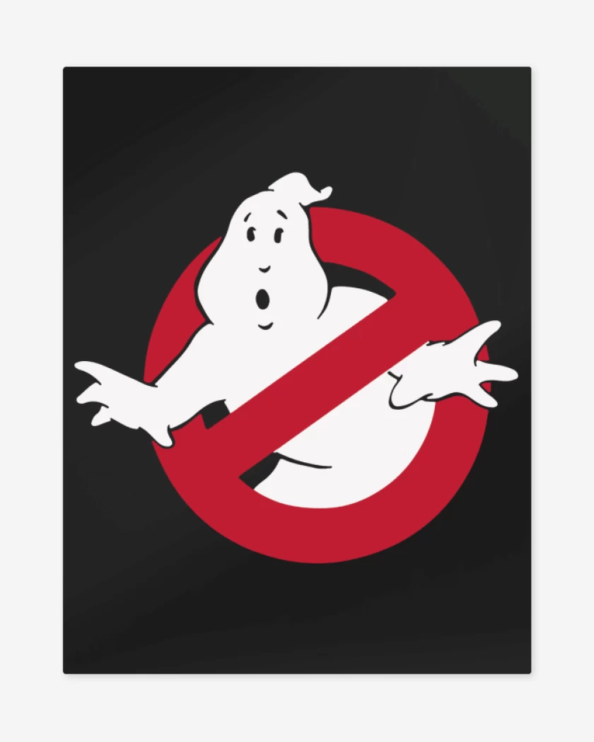 Print metalico Negro de Ghostbusters - Logo