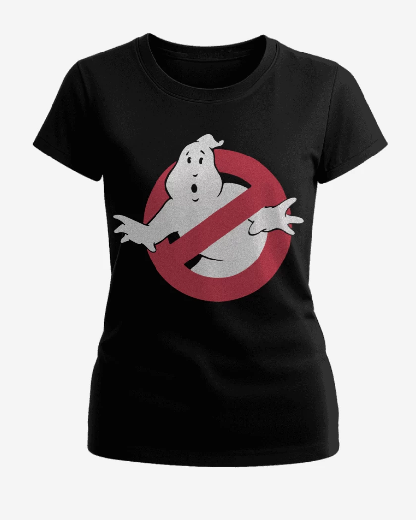 Polera de Mujer Negro de Ghostbusters - Logo