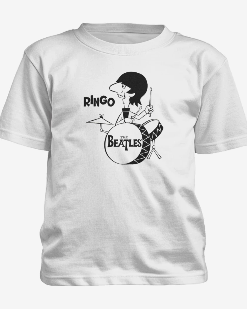 Polera de niño Blanco de Ringo Drums