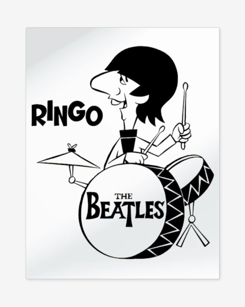 Print metalico Blanco de Ringo Drums