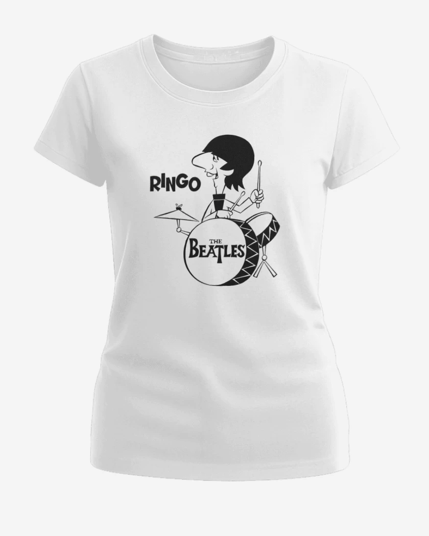 Polera de Mujer Blanco de Ringo Drums
