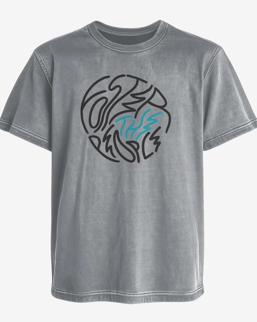 Polera desgastada Gris Melange de Foster the people 
