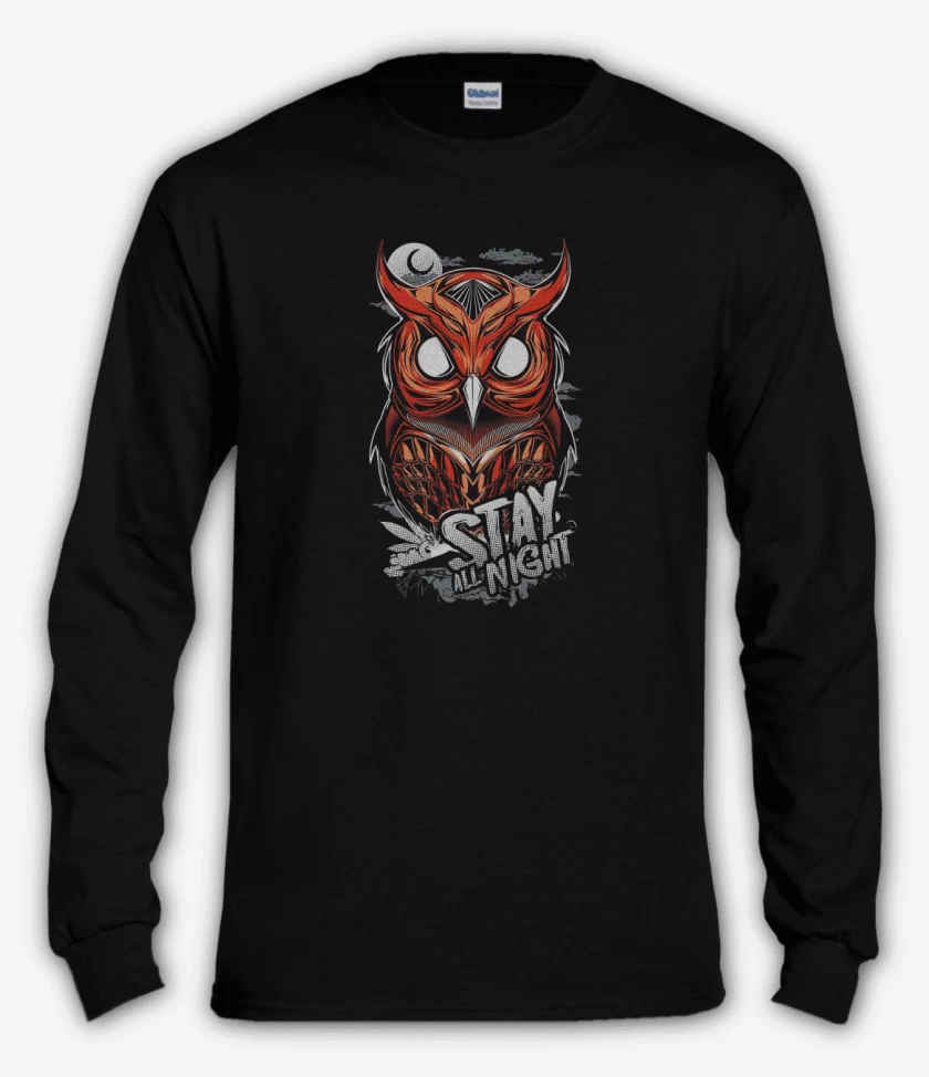 Polera manga larga Negro de Buho 2
