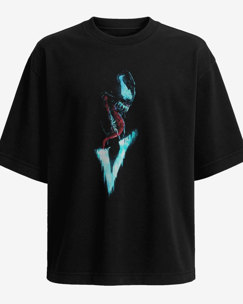 Polera Oversize Negro de Venom 4
