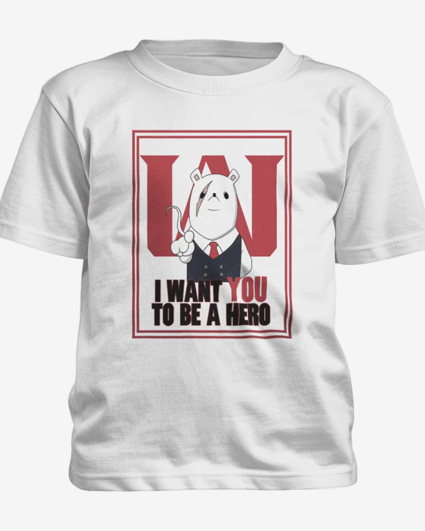 Polera de niño Blanco de Boku no hero presidente