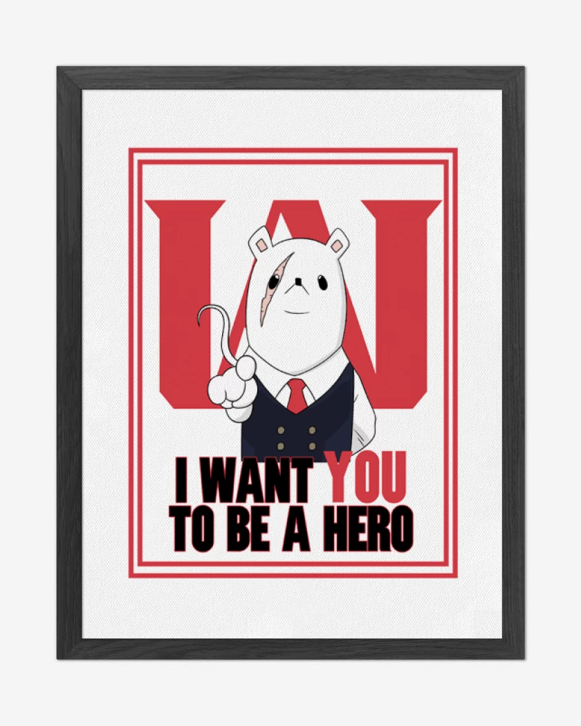 Cuadro decorativo Blanco de Boku no hero presidente