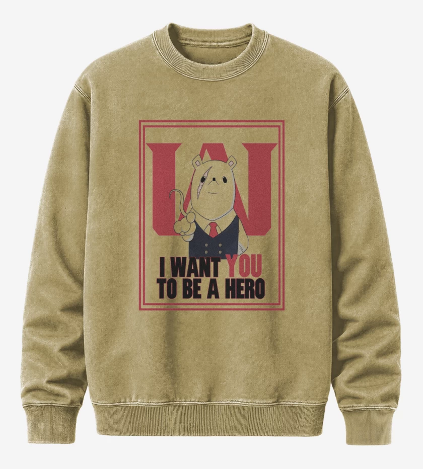 Poleron Polo Acid Wash Beige de Boku no hero presidente