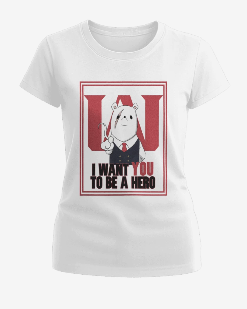 Polera de Mujer Blanco de Boku no hero presidente