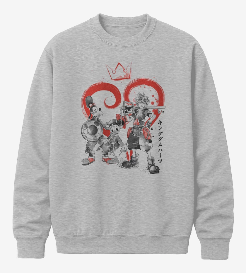 Poleron polo Gris Melange de Kingdom hearts 5