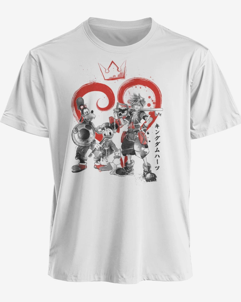 Polera premium Blanco de Kingdom hearts 5
