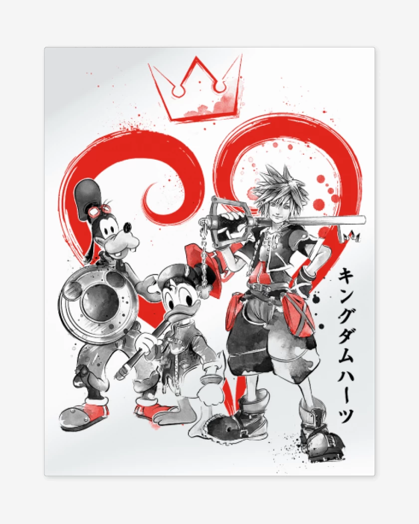Print metalico Blanco de Kingdom hearts 5