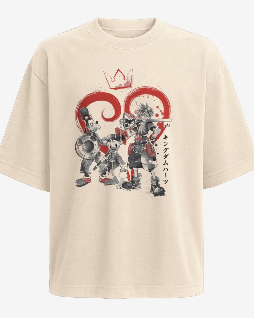 Polera Oversize Beige de Kingdom hearts 5