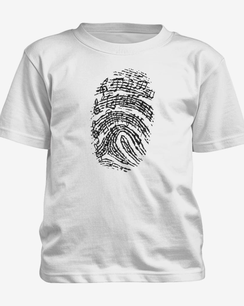 Polera de niño Blanco de Music Huella 