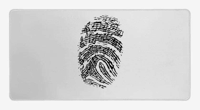 Mouse pad Gamer Blanco de Music Huella 