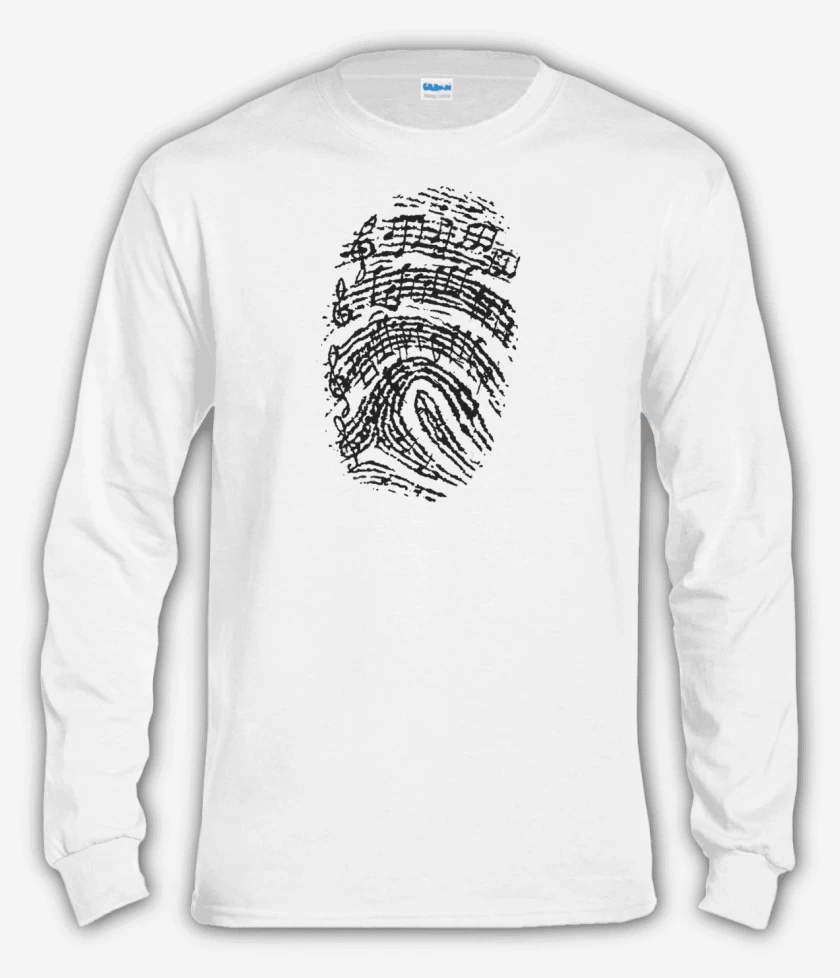 Polera manga larga Blanco de Music Huella 
