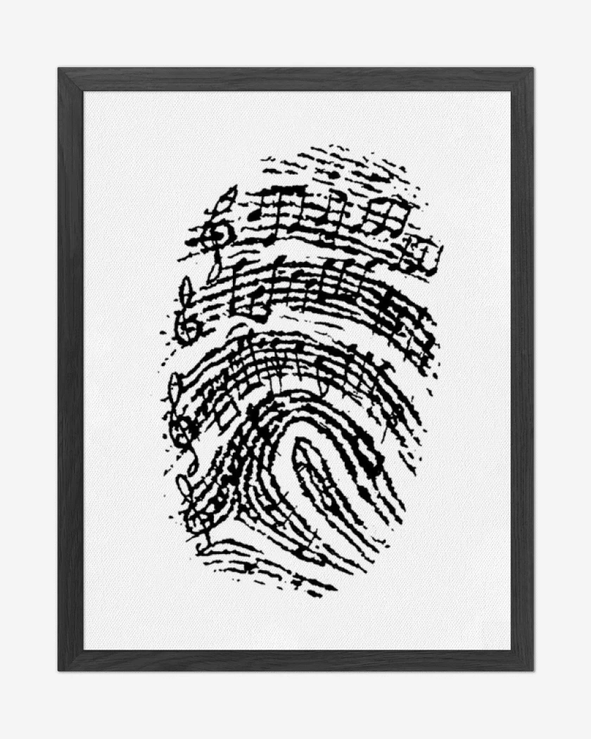 Cuadro decorativo Blanco de Music Huella 