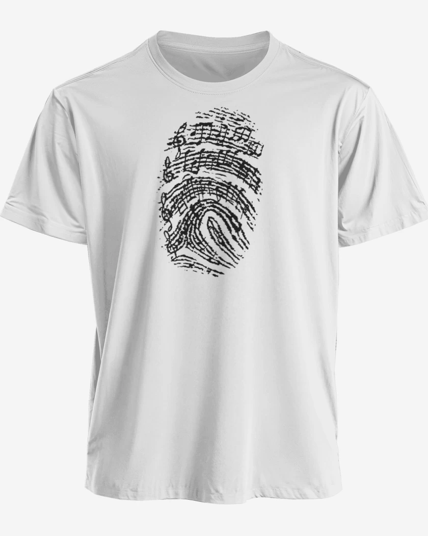 Polera premium Blanco de Music Huella 
