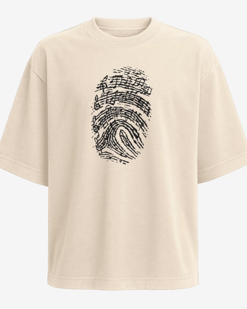 Polera Oversize Beige de Music Huella 