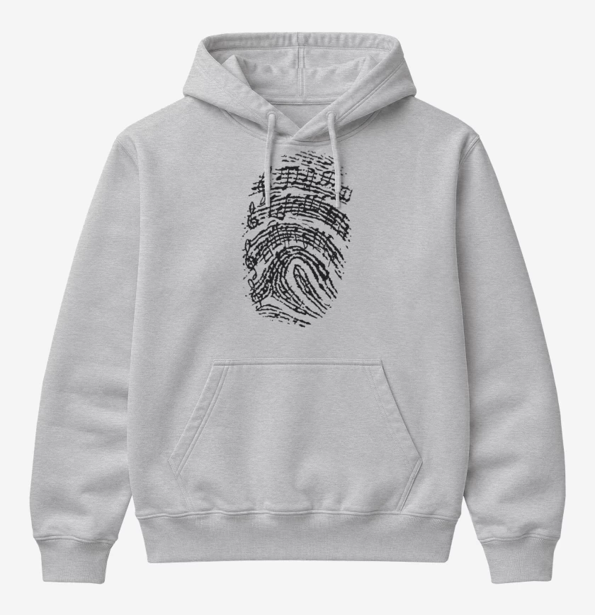 Poleron Canguro básico Gris Melange de Music Huella 