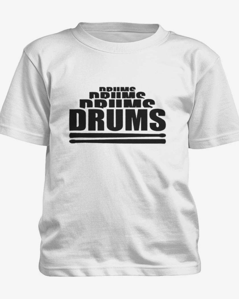 Polera de niño Blanco de drums drums 