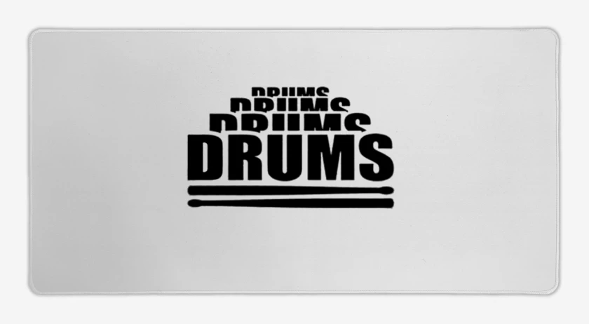 Mouse pad Gamer Blanco de drums drums 