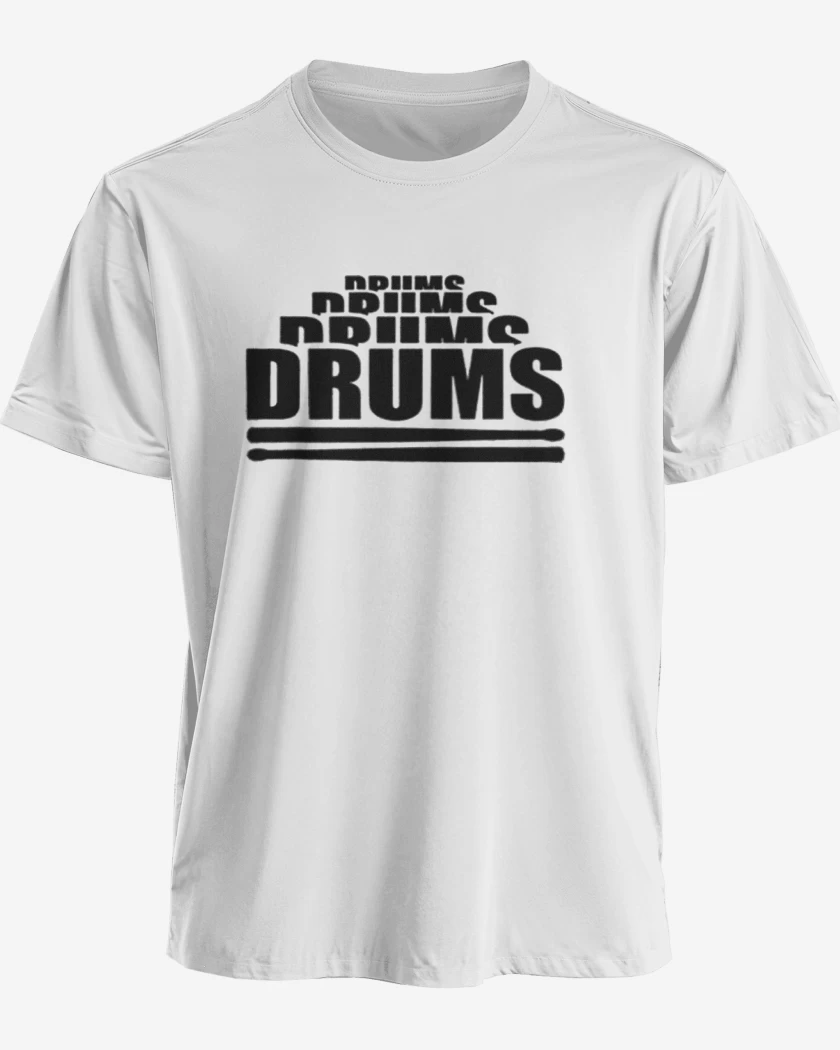 Polera premium Blanco de drums drums 