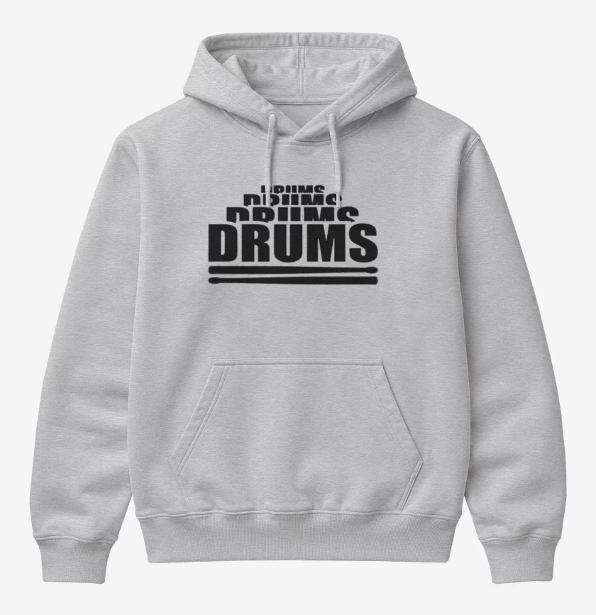 Poleron Canguro básico Gris Melange de drums drums 