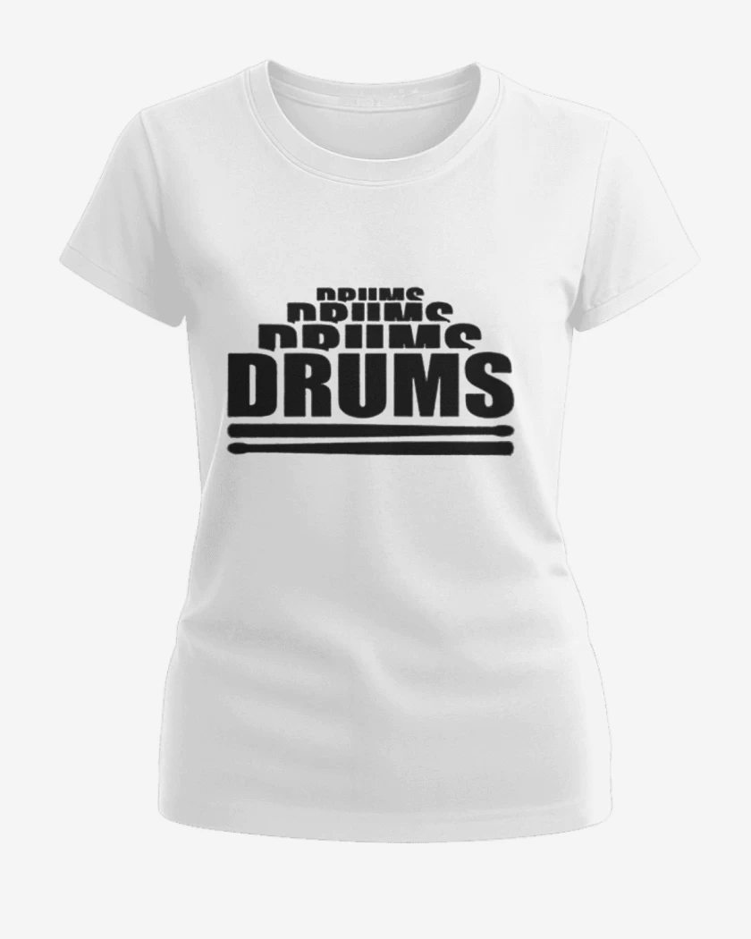 Polera de Mujer Blanco de drums drums 